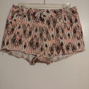 Dollhouse printed denim shorts sz 8 used good cond
